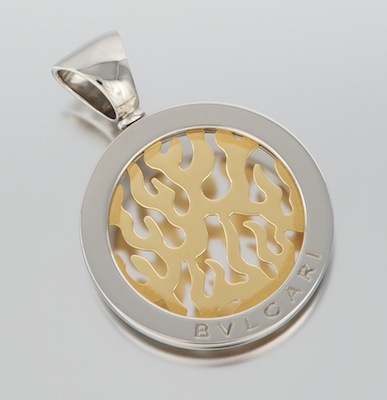 A Bulgari 18k Gold and Steel Pendant 13248e