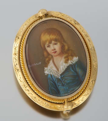 An Italian 14k Gold Portrait Swivel 13248f