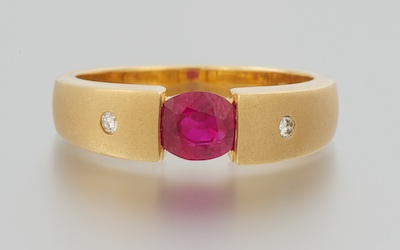 A Ladies Ruby and Diamond Ring 132497