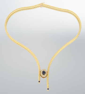A Ladies' Italian 18k Gold Sapphire