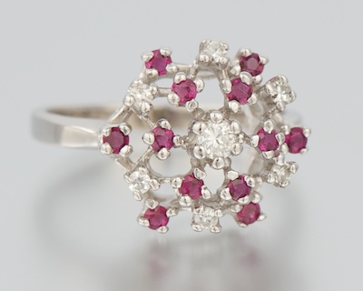 A Ladies Ruby and Diamond Ring 1324b9
