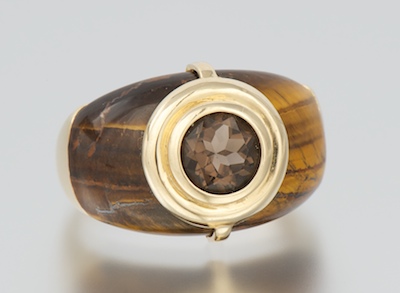 An Interesting Tiger Eye and Smoky 1324bc