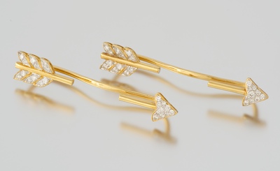 Two Diamond Set Arrow Ear Ornaments 1324d8