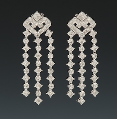 A Pair of 18k Gold and Diamond 1324de