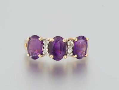 A Ladies' Amethyst and Diamond