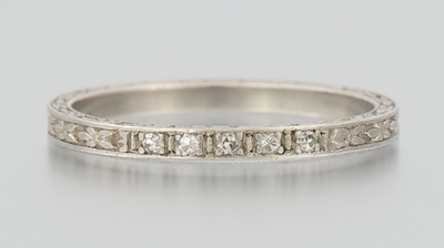 A Platinum and Diamond Band Platinum 13250a