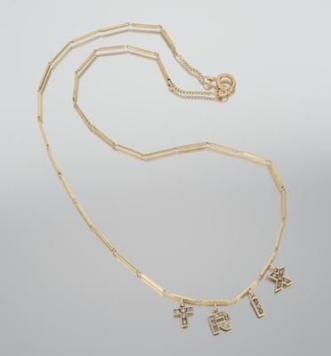 A Ladies' TRIX Necklace 14k yellow