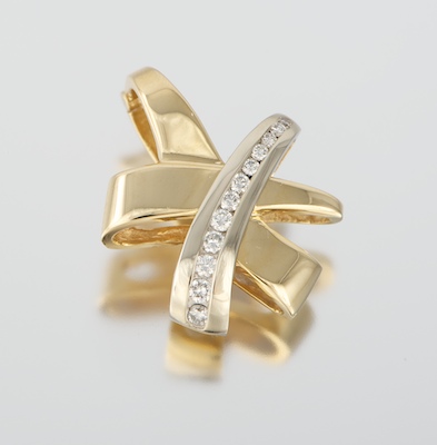A Ladies Two Tone Gold and Diamond 132522