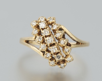 A Ladies Diamond Ring 10k yellow 132530