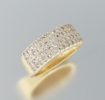 A Ladies' Diamond Ring 14k yellow