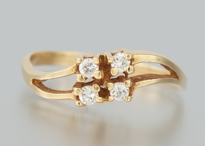 A Ladies Diamond Ring 14k yellow 13252f