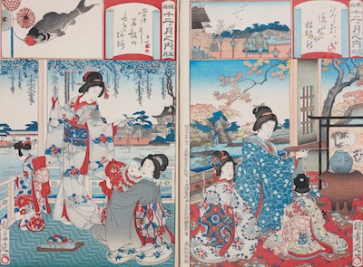 Two Japanese Woodblock Prints Utagawa