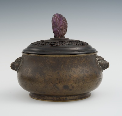 A Bronze Censer with Carved Wood 1325ac