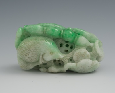 A Chinese Carved Jadeite Ornament