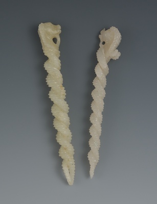 Two Finely Carved Jade Ornaments