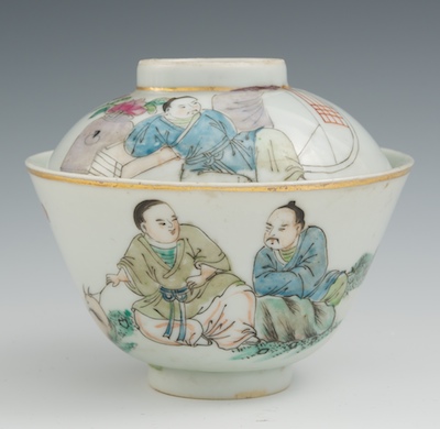 A Chinese Covered Tea Bowl Guangxu 132606