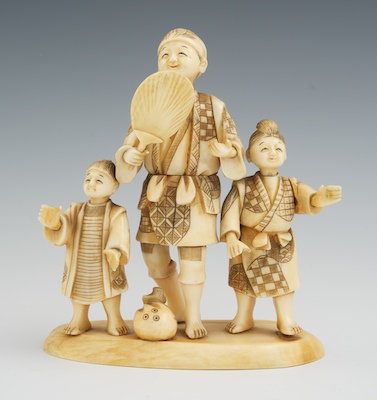Another Carved Ivory Figural Group 13262c