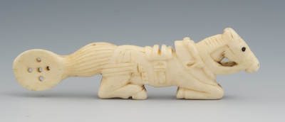 A Carved Ivory Sifter Spoon In 13262e