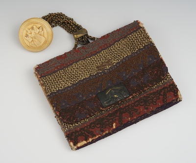 A Japanese Tobacco Pouch with Kagamibuta