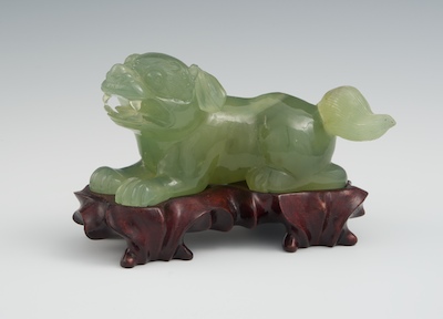 A Carved Spinach Bowenite Hardstone 132649
