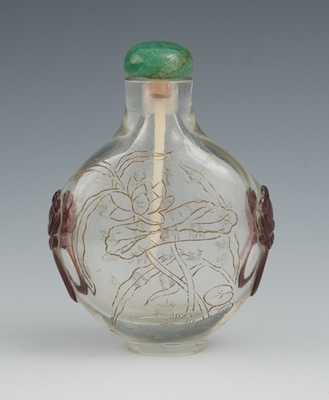A Chinese Peking Clear Glass Snuff