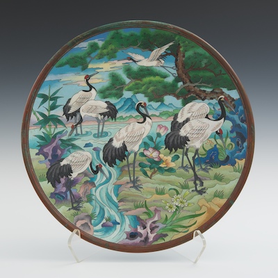 A Beautiful Chinese Cloisonne Charger
