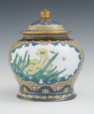 A Chinese Lidded Jar with Cloisonne