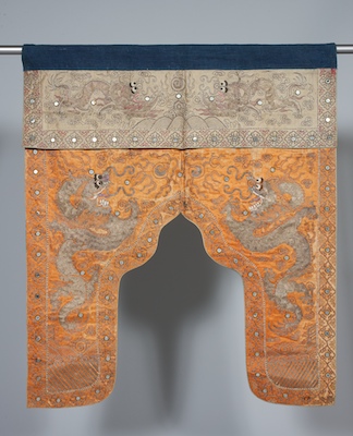 A Large Embroidered Valance Measuring 132687