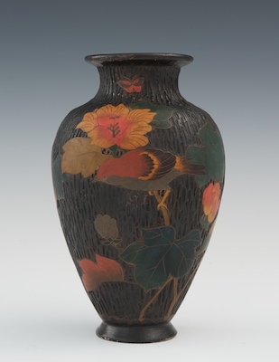 A Totai Bark Vase Baluster shape
