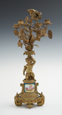 An Ormolu Figural Candleabrum Standing 132699