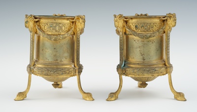 A Pair of Bronze Dore Casolettes