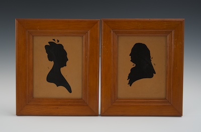 A Pair of Framed Silhouette Portraits 1326ae