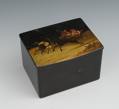 A Vintage Russian Lacquer Box The