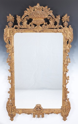 A Large Carved Gilt Framed Mirror