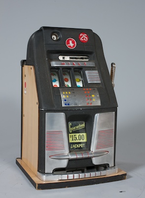A Mills 25 Cent Slot Machine Circa