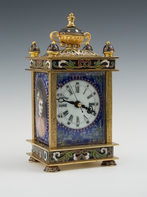 An Enameled Case Clock from The 132704