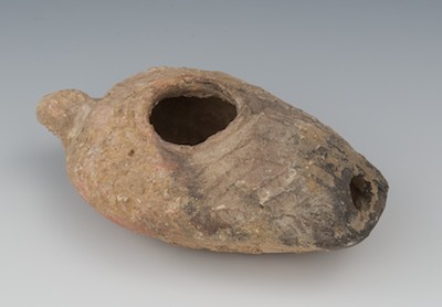 Christian Oil Lamp 5th Century AD Red