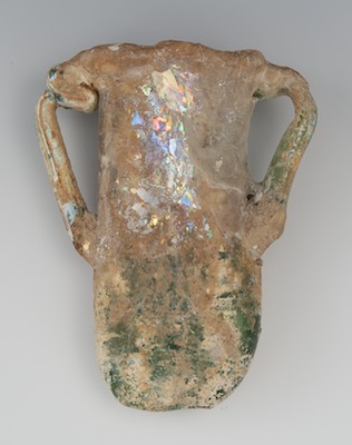 Ancient Roman Glass Double Unguentarium 13277a