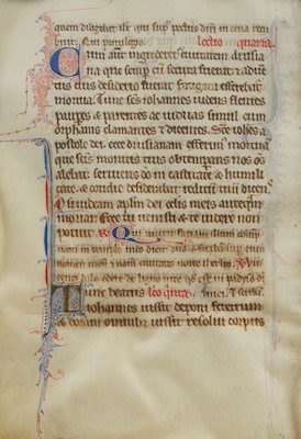 A French Psalter Page Folio page from