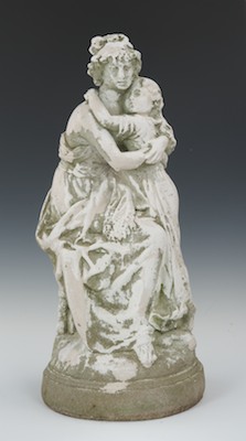 A Cast Cement Garden Statue of a Mother