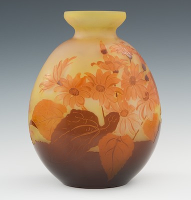 A Cameo Glass Vase Signed Galle 132844