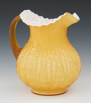 A Cased Glass Water Pitcher The