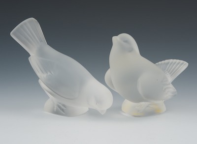 A Pair of Lalique Crystal Courting 132861