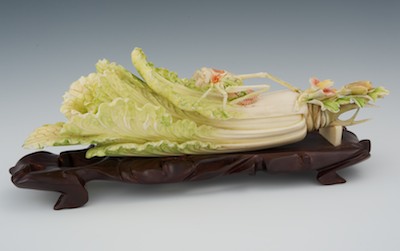 A Chinese Carved Ivory Cabbage 132897