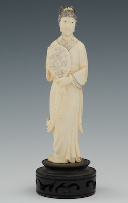 A Chinese Carved Ivory Standing