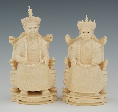 A Carved Ivory Seated Emperor and 1328a9