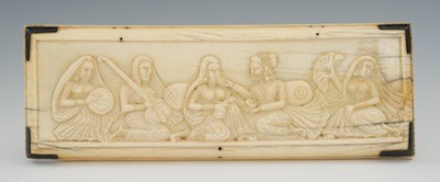 A Persian Carved Ivory Plaque Measuring 1328b5