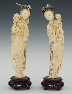 A Matched Pair of Female Attendants
