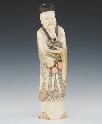 A Carved Ivory of a Scholar with 1328c6