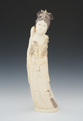 A Large Carved Ivory Quan Yin Chinese 1328c7